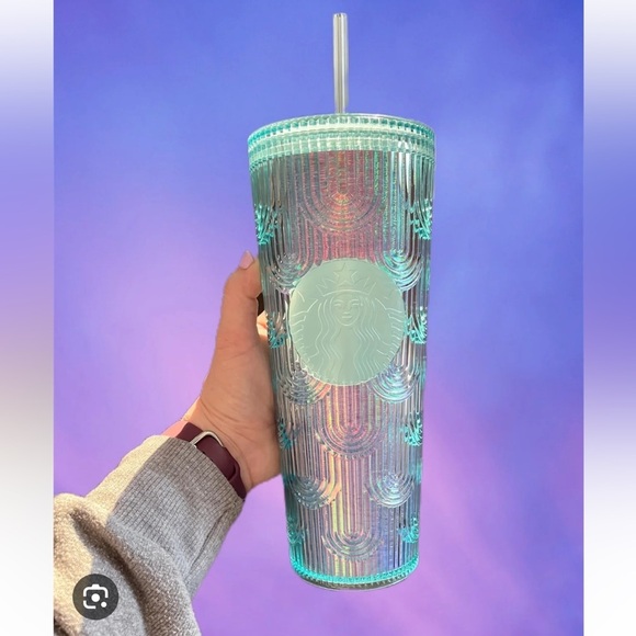 Starbucks Other - Starbucks Mermaid Iridescent Green Blue Straw Tumbler Venti